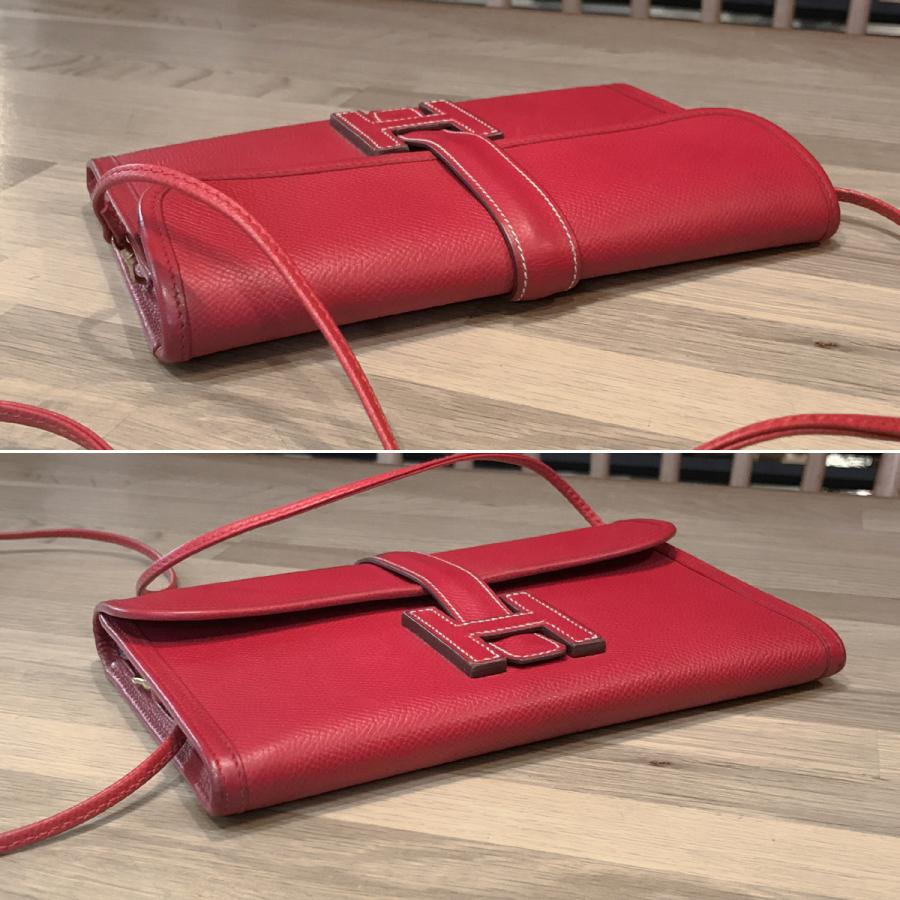 HERMES 【美品】エルメス ポシェット ジジェ ルージュヴィフ HERMES 【美品】エルメス ポシェット ジジェ ルージュヴィフ