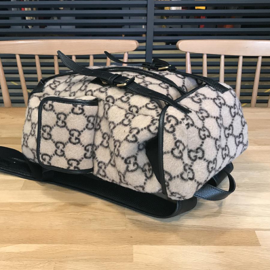 GUCCI 【新品同様】グッチ GGウール リュックサック 598184 バック  