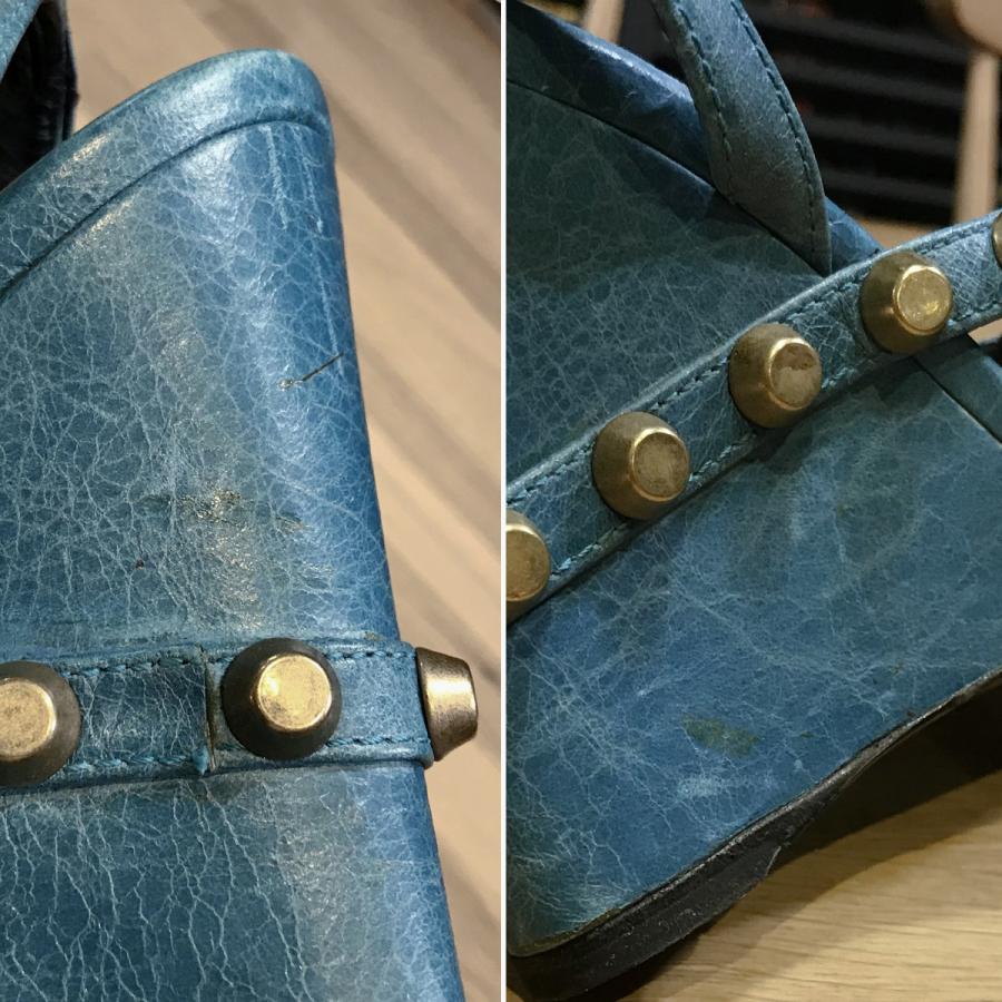 BALENCIAGA 【訳あり】バレンシアガ ウェッジソール スタッズサンダル