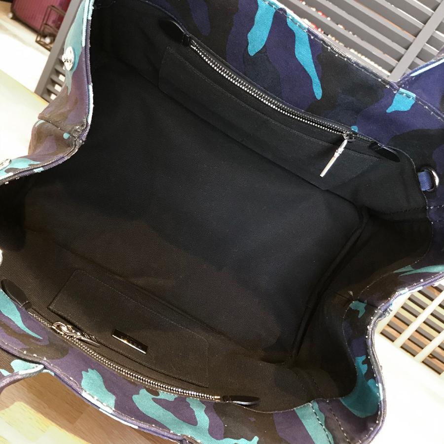 美品 プラダ カナパトート 迷彩 カモフラ 2WAY ハンドバッグ 