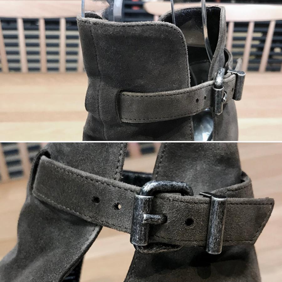 美品 フェンディ オープントゥショートブーツ ブーティ グレー 34.5 FENDI 【美品】フェンディ オープントゥショートブーツ ブーティ