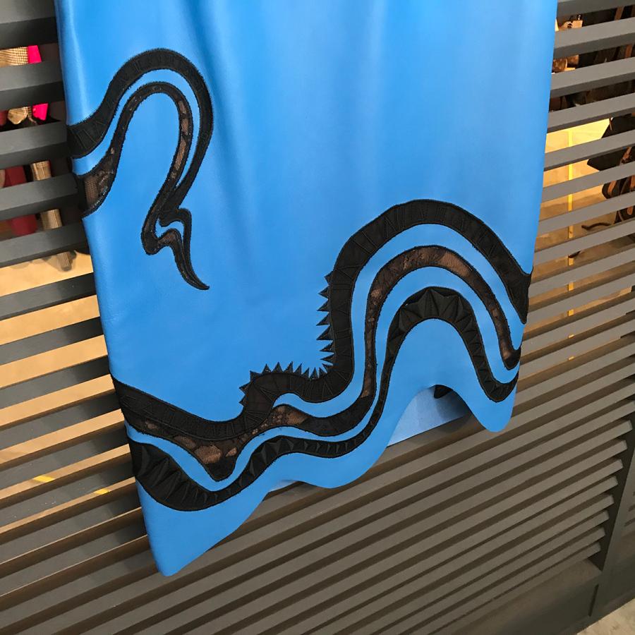 超美品】 エミリオ プッチ ラムスキン ノースリーブ レザー ワンピース  