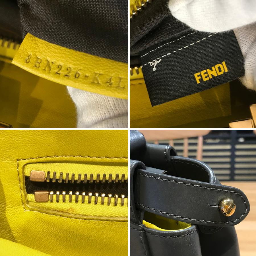 FENDI 【美品】フェンディ ピーカブー レギュラー カーフ グレー FENDI 【美品】フェンディ ピーカブー レギュラー カーフ グレー
