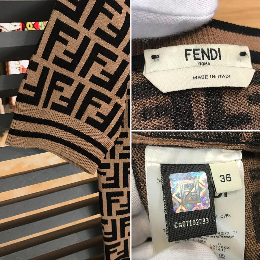 FENDI（フェンディ） 【超美品】フェンディ ズッカ柄 半袖ニット FF