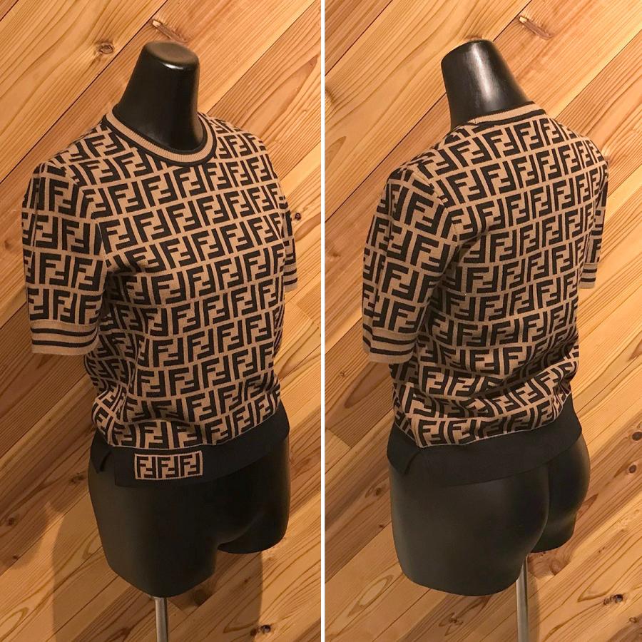 FENDI（フェンディ） 【超美品】フェンディ ズッカ柄 半袖ニット FF