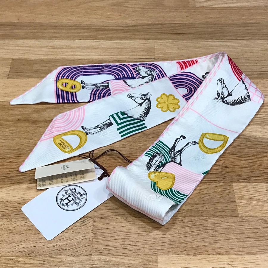 エルメス HERMES ツイリー ガルドローブポップ馬 刺繍 エルメス hermes