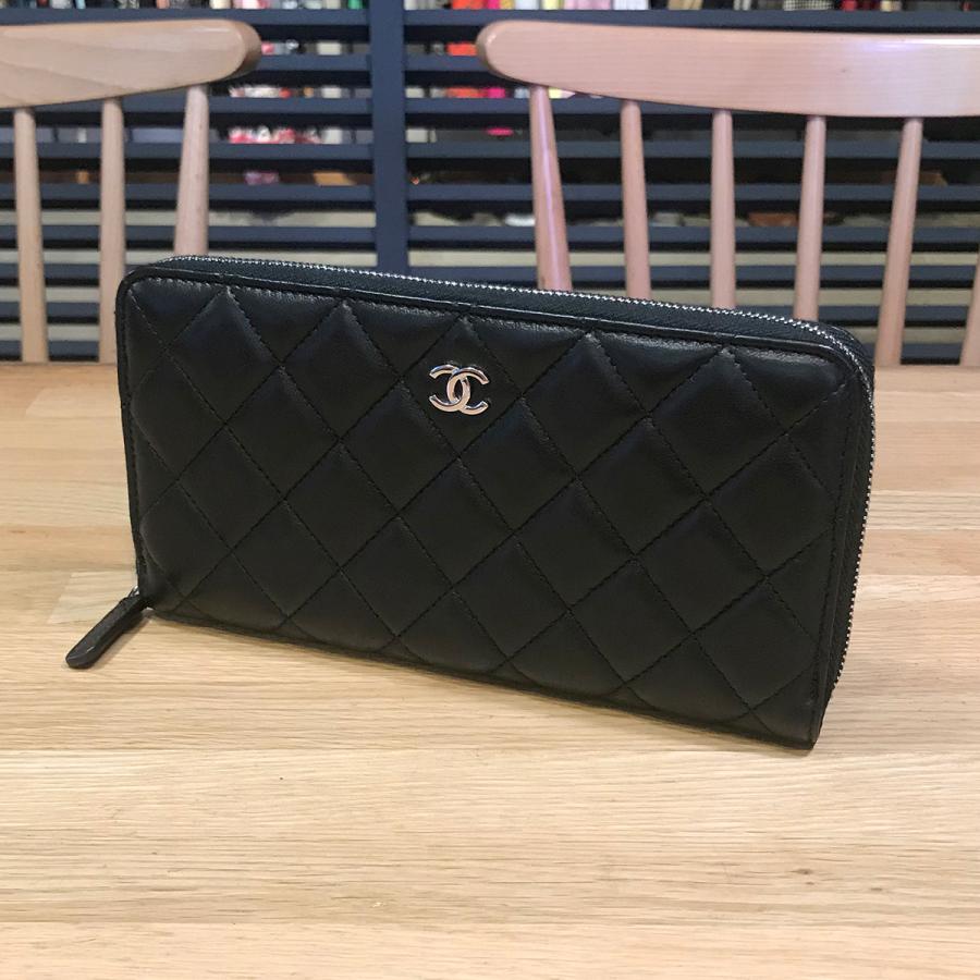 CHANEL シャネル ラムスキン マトラッセ ラウンドファスナー　長財布 CHANEL（シャネル） 【新品同様】シャネル マトラッセ ラウンド
