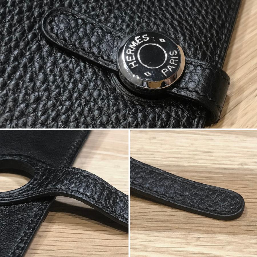 HERMES 【美品】エルメス ドゴンGM ドゴンデュオ トゴ ブラック HERMES 【美品】エルメス ドゴンGM ドゴンデュオ トゴ ブラック