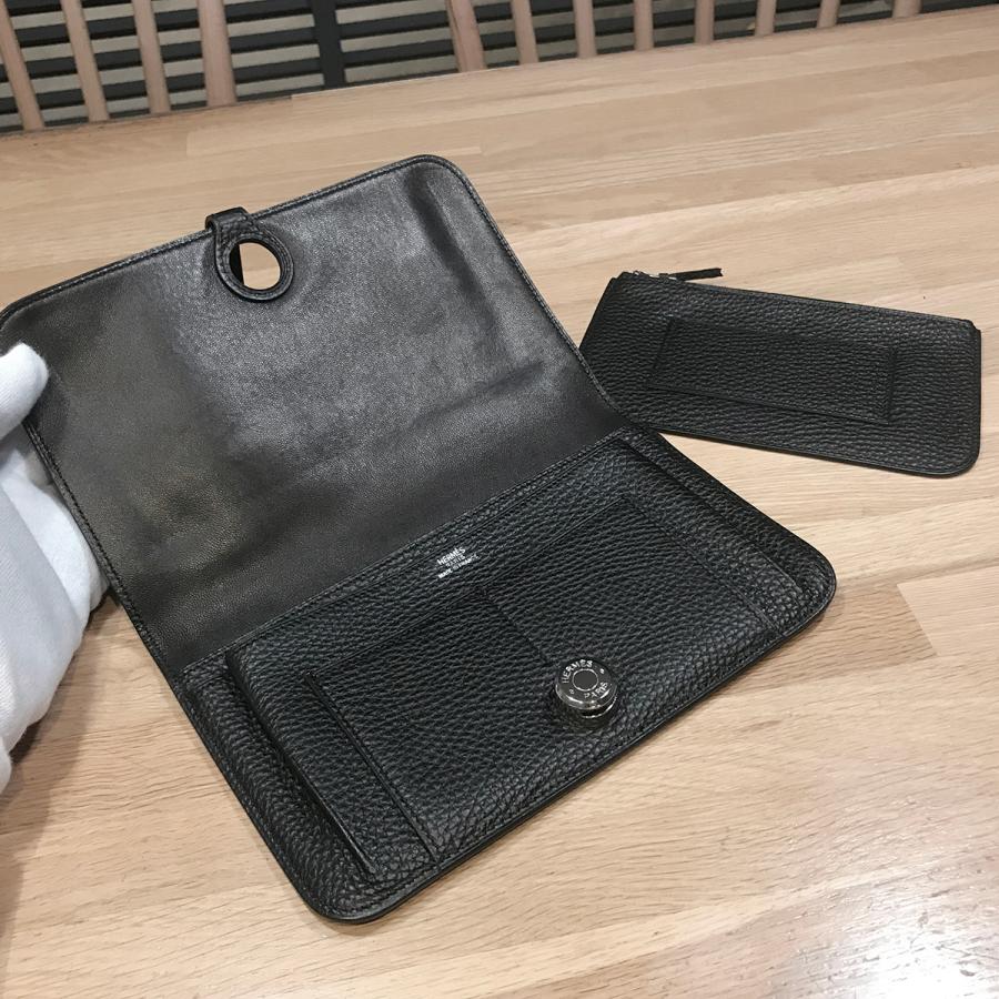 HERMES 【美品】エルメス ドゴンGM ドゴンデュオ トゴ ブラック HERMES 【美品】エルメス ドゴンGM ドゴンデュオ トゴ ブラック