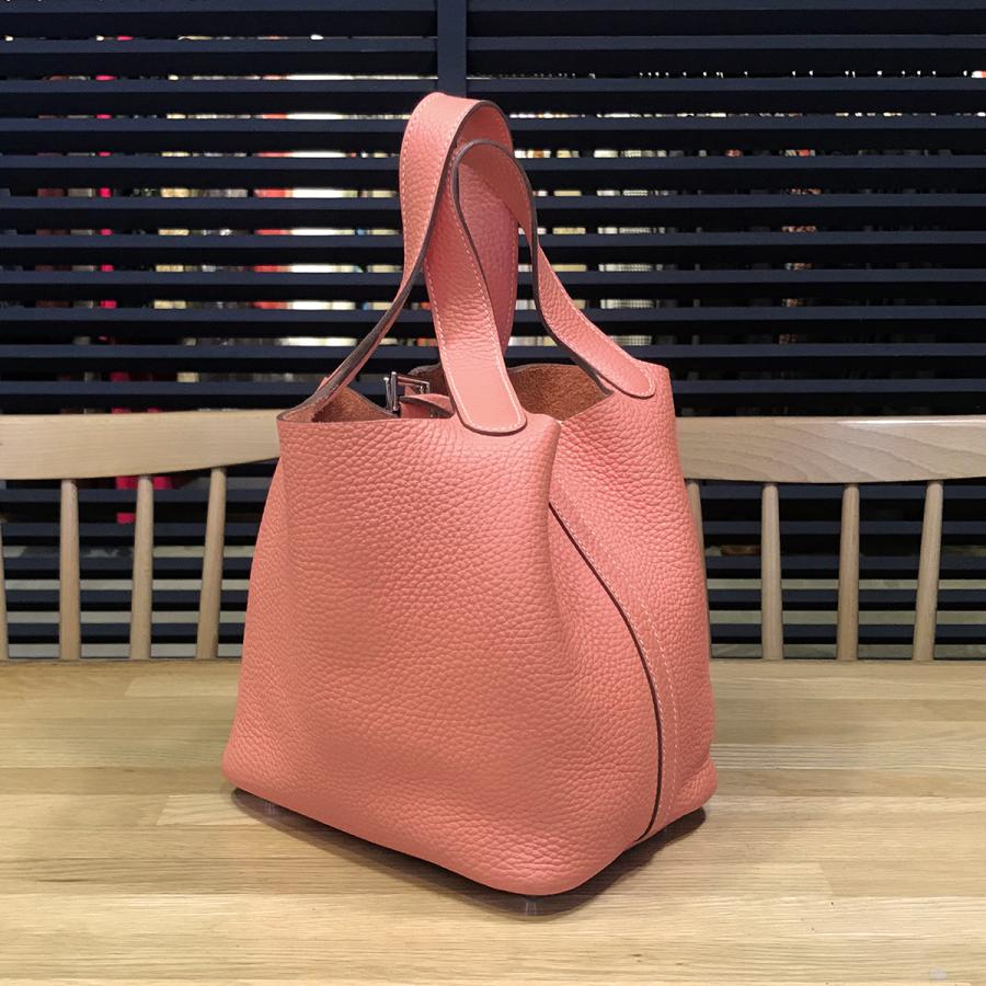 HERMES　美品ピコタンロック18PMハンドバッグ　トリヨン　ピンク系 HERMES 美品ピコタンロック18PMハンドバッグ トリヨン ピンク系