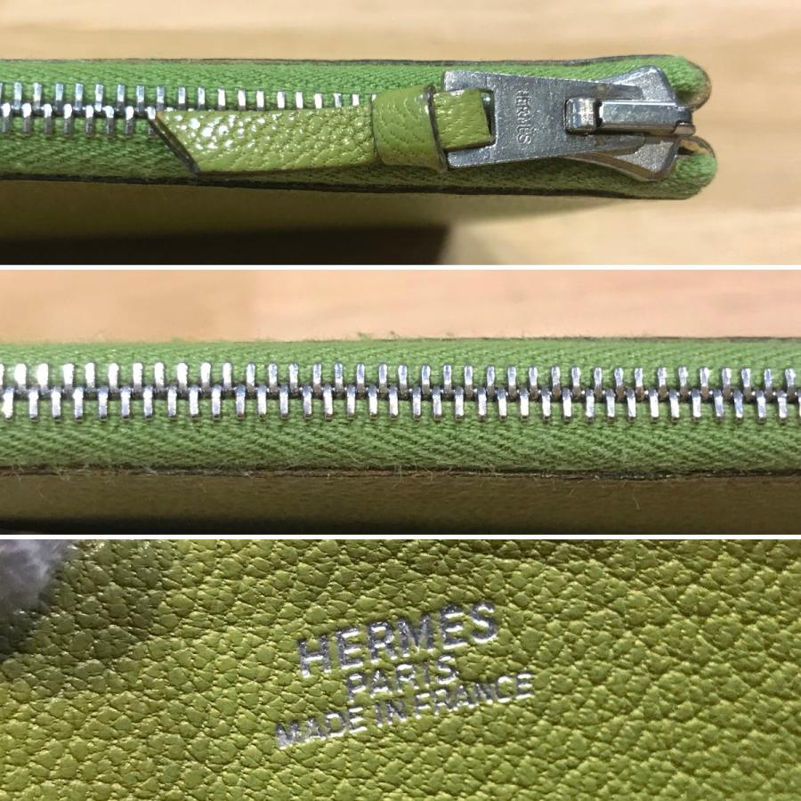 HERMES 【良品】エルメス クラリスGM シェーブル アニスグリーン HERMES 【良品】エルメス クラリスGM シェーブル アニスグリーン
