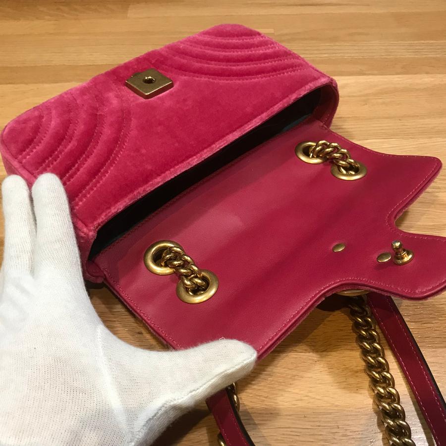 GUCCI 【超美品】グッチ GGマーモント キルティングミニバッグ GUCCI 【超美品】グッチ GGマーモント キルティングミニバッグ