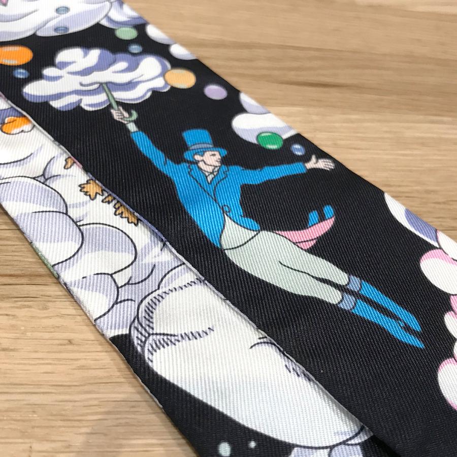 HERMES（エルメス） 【新品未使用】エルメス ツイリー 私の雲 ブルーノワール モーヴ 2022AW シルク100% 09807 ...