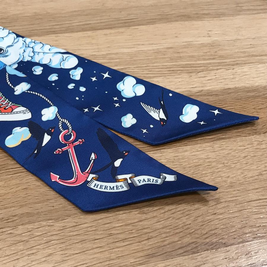 HERMES 【新品未使用】エルメス ツイリー 私の雲 マリーンクレール  