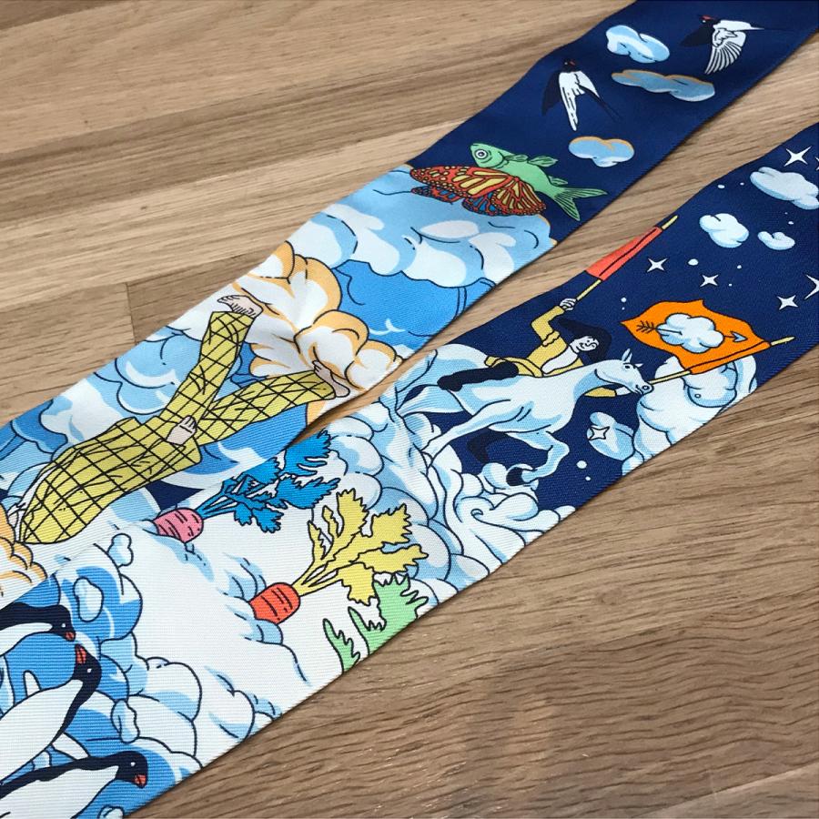 HERMES（エルメス） 【新品未使用】エルメス ツイリー 私の雲 マリーン