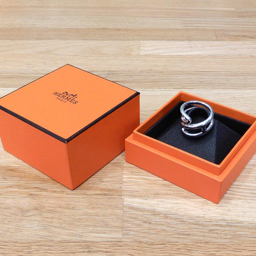 HERMES 【新品同様】エルメス シェーヌダンクル ツイストリング HERMES 【新品同様】エルメス シェーヌダンクル ツイストリング