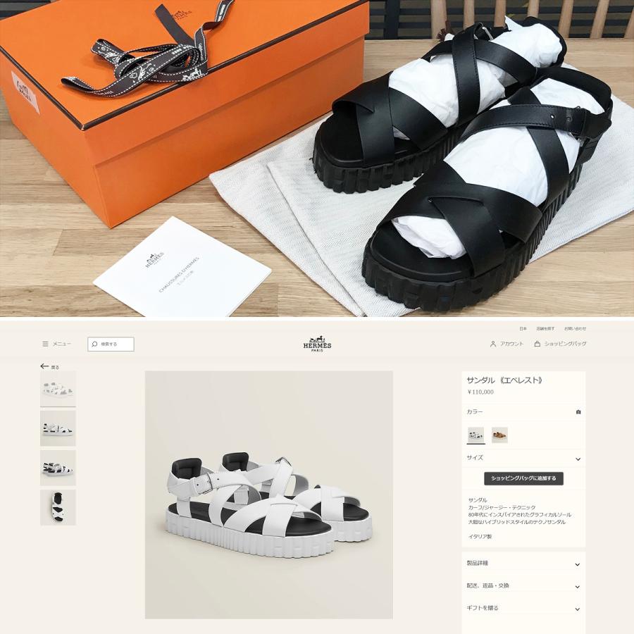 HERMES エルメス エベレスト サンダル 38 HERMES エルメス エベレスト サンダル 38