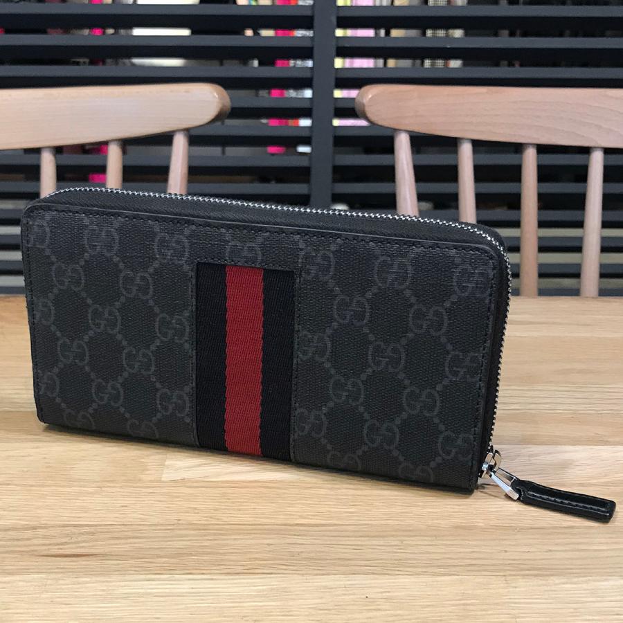 GUCCI 【美品】グッチ GGスプリーム ラウンドファスナー長財布 GUCCI 【美品】グッチ GGスプリーム ラウンドファスナー長財布