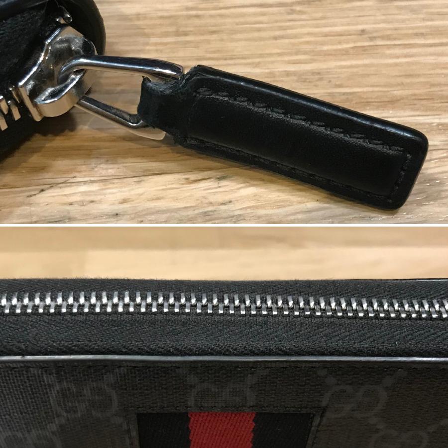 GUCCI 【美品】グッチ GGスプリーム ラウンドファスナー長財布 GUCCI 【美品】グッチ GGスプリーム ラウンドファスナー長財布