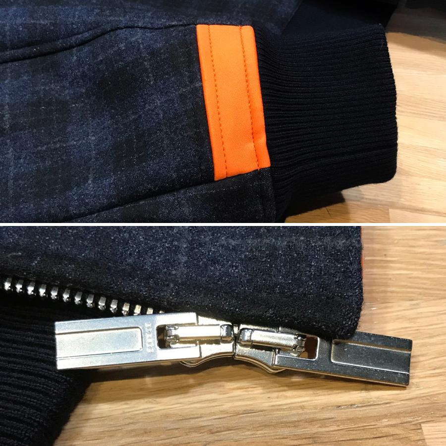 HERMES 【超美品】エルメス チェック柄 ブルゾン フライト HERMES 【超美品】エルメス チェック柄 ブルゾン フライト
