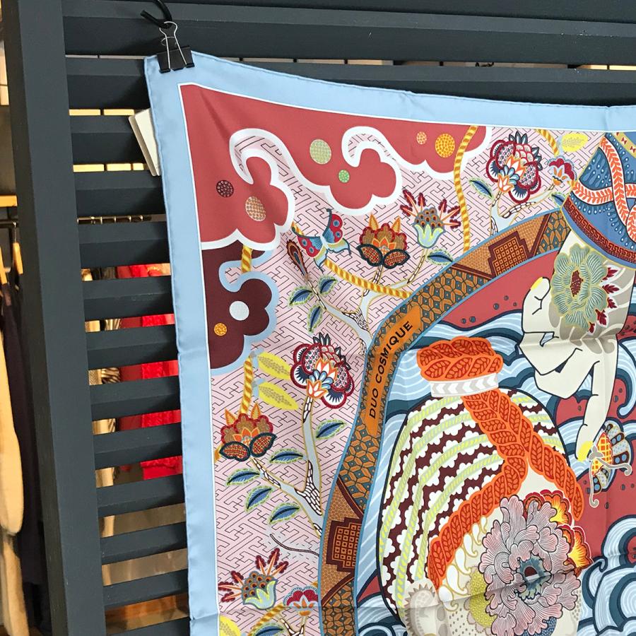 HERMES 【新品未使用】エルメス カレ90 デュオコスミック ブルー HERMES 【新品未使用】エルメス カレ90 デュオコスミック ブルー