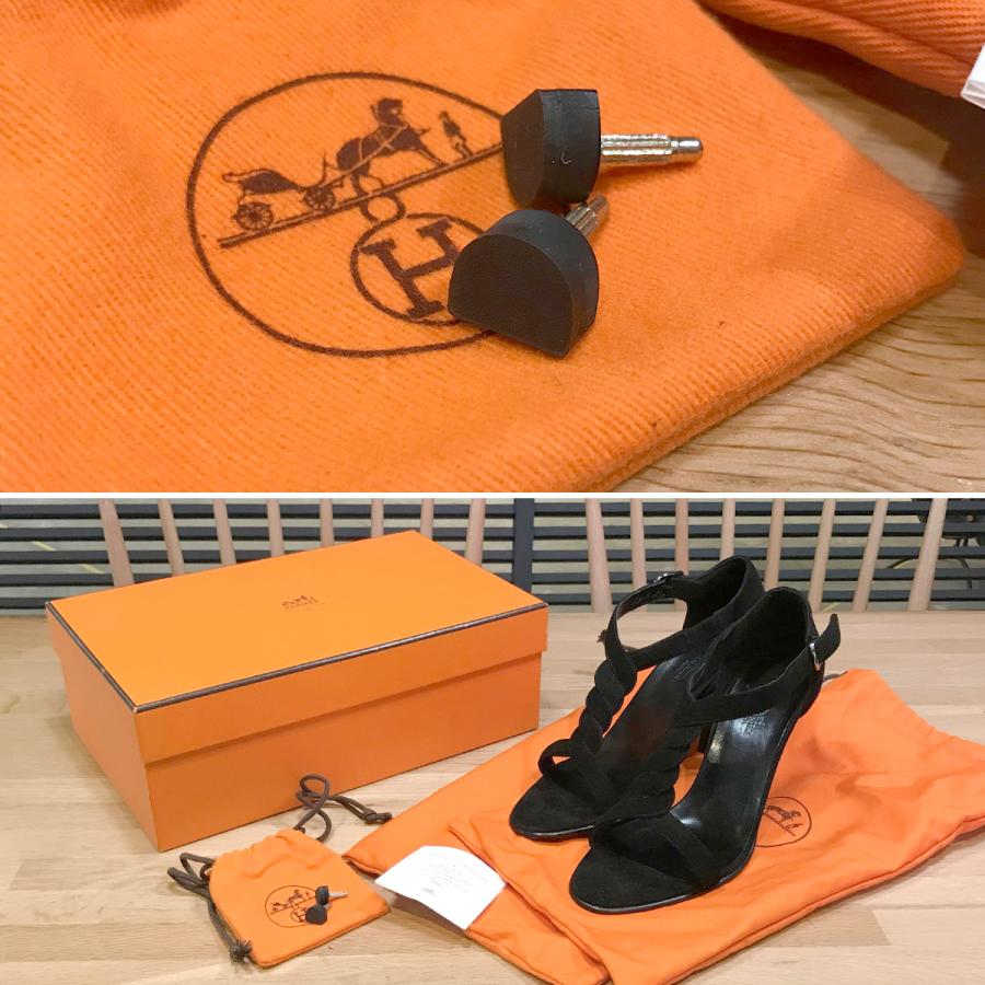 HERMES（エルメス） 【新品同様】エルメス トルサード ヒールサンダル