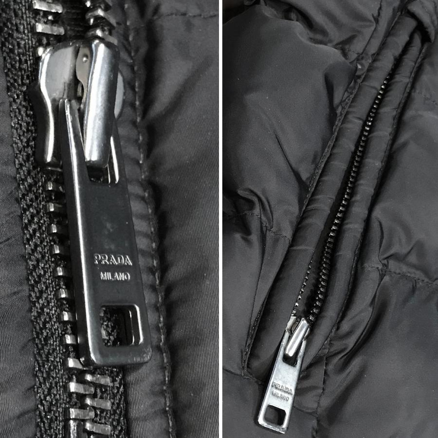 PRADA 【超美品】プラダ ファー付き ダウンジャケット ブラック PRADA 【超美品】プラダ ファー付き ダウンジャケット ブラック