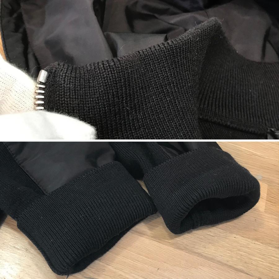 PRADA 【良品】プラダ ナイロン ニット 異素材切替 フード PRADA 【良品】プラダ ナイロン ニット 異素材切替 フード