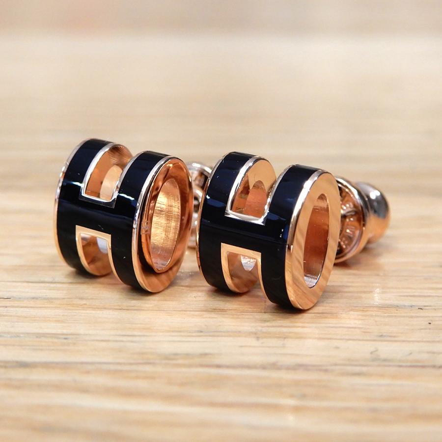 HERMES 【新品未使用】エルメス ポップアッシュミニ ピアス ブラック 