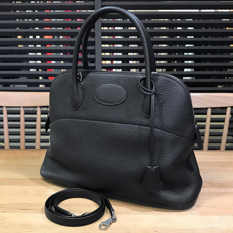 HERMES エルメス ボリード キャンバス ハンドバッグ 黒 エルメス】いつか持ちたい大人の憧れバッグ「ボリード」【黒名品
