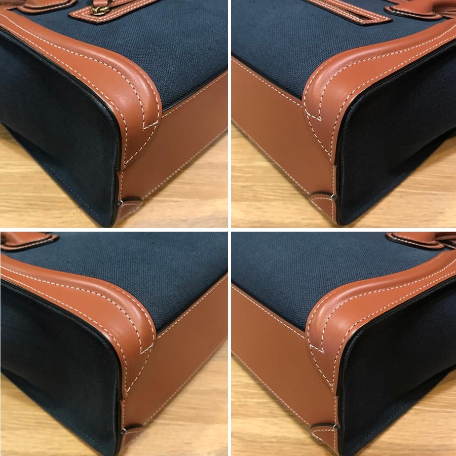 CELINE 【超美品】セリーヌ ラゲージ ナノ キャンバス ネイビー CELINE 【超美品】セリーヌ ラゲージ ナノ キャンバス ネイビー