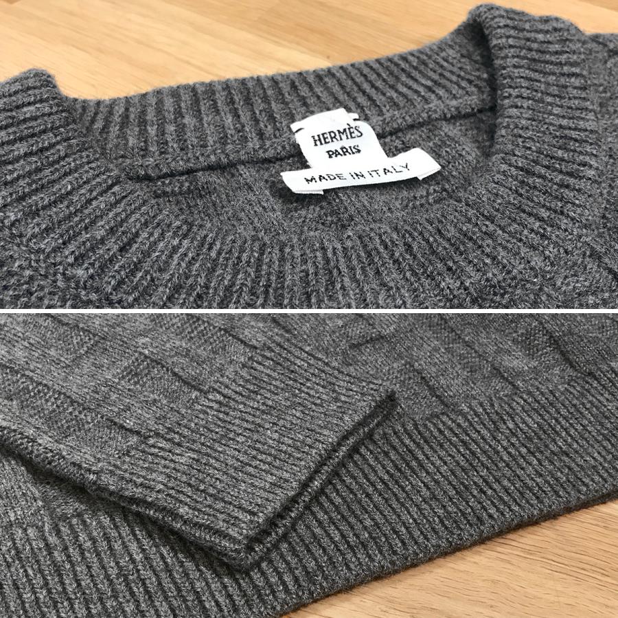 HERMES（エルメス） 【新品同様】エルメス 長袖ニット セーター グレー 