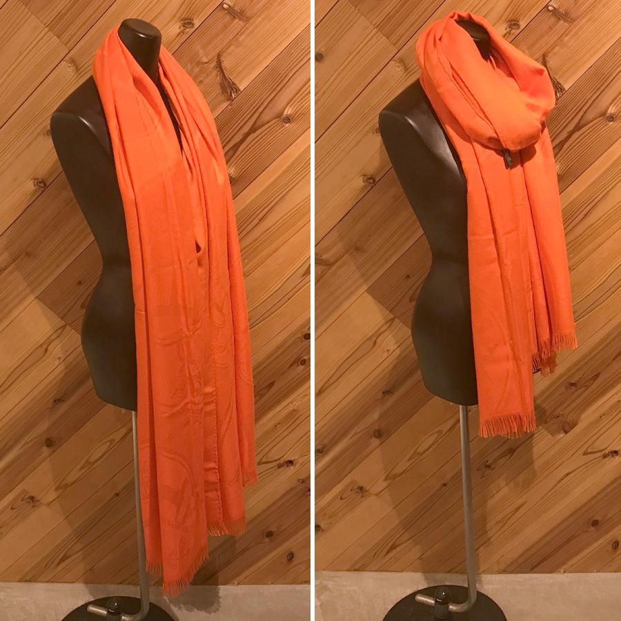 HERMES 【美品】エルメス ストール ニューリブリス 大判ショール
