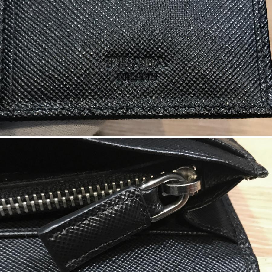 【新品未使用】 PRADA プラダ 二つ折り財布 サフィアーノ ブラック 楽天市場】【新品】 プラダ 二つ折り財布 サフィアーノ タブ レザー
