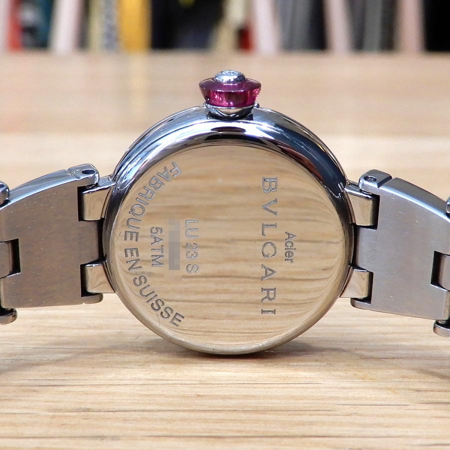 BVLGARI（ブルガリ） 【新品同様】ブルガリ ルチェア 12Pダイヤ シェル文字盤 LU23S クォーツ 研磨済み レディース時計 ...