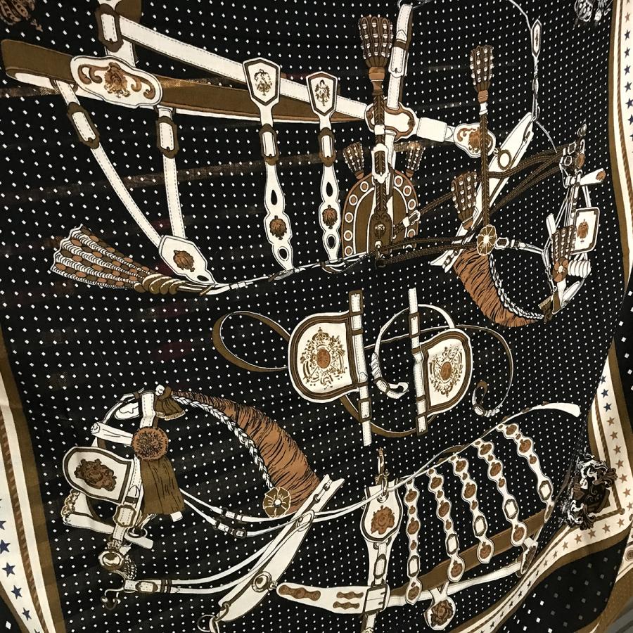 HERMES エルメス ⭐︎ カレジェアン カシシル  140 宮廷の馬具 HERMES エルメス ショール カレジェアン140 カシシル 『宮廷の馬具