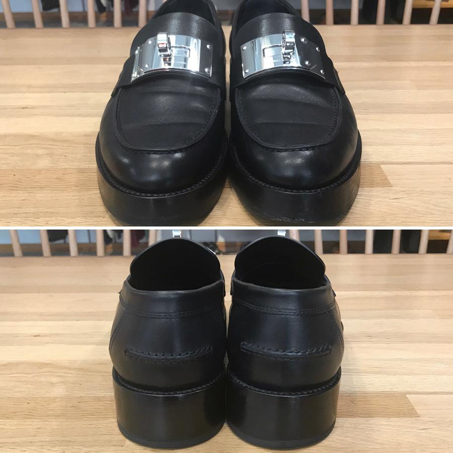 HERMES 【超美品】エルメス モカシンホット カーフ ブラック HERMES 【超美品】エルメス モカシンホット カーフ ブラック