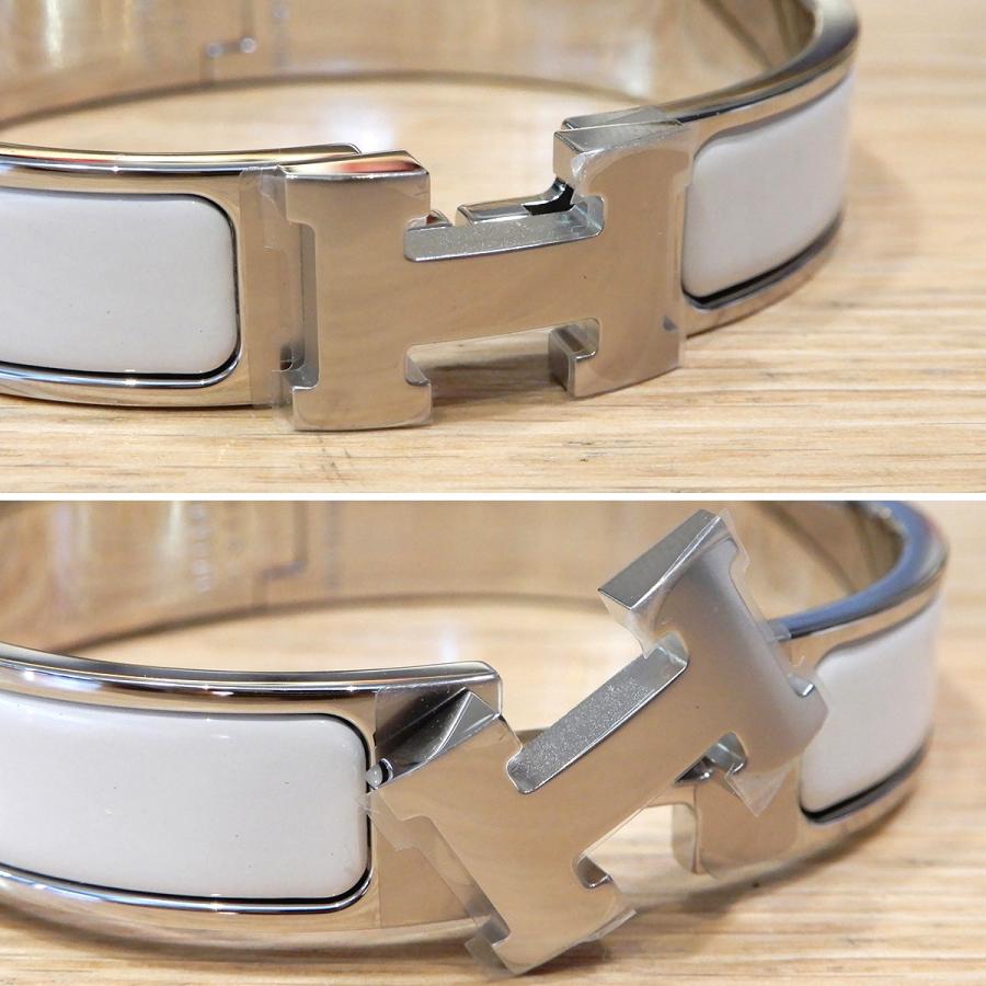 HERMES H バングル ホワイト エルメス Hermes ブレスレット