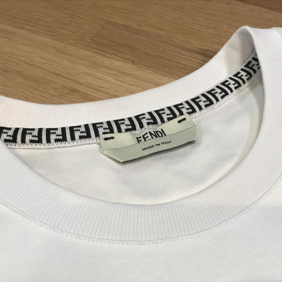 FENDI 【超美品】フェンディ ロゴ クロップド 半袖 Tシャツ ホワイト 