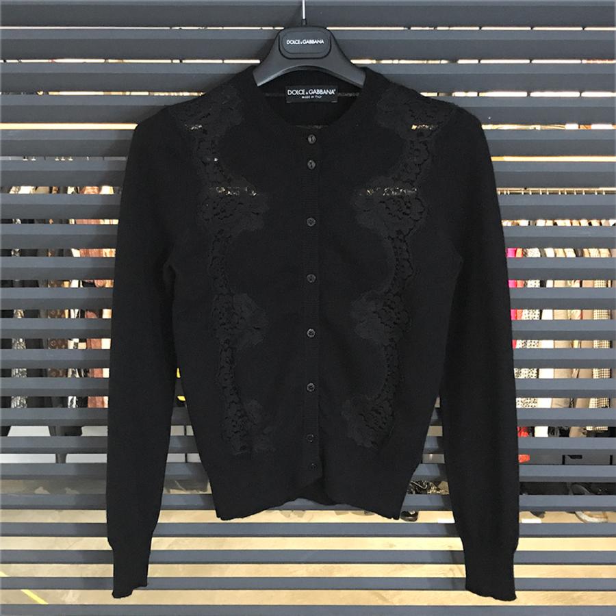 J6285美品ドルチェ&ガッバーナY2K カシミヤスタンドカラーリブ