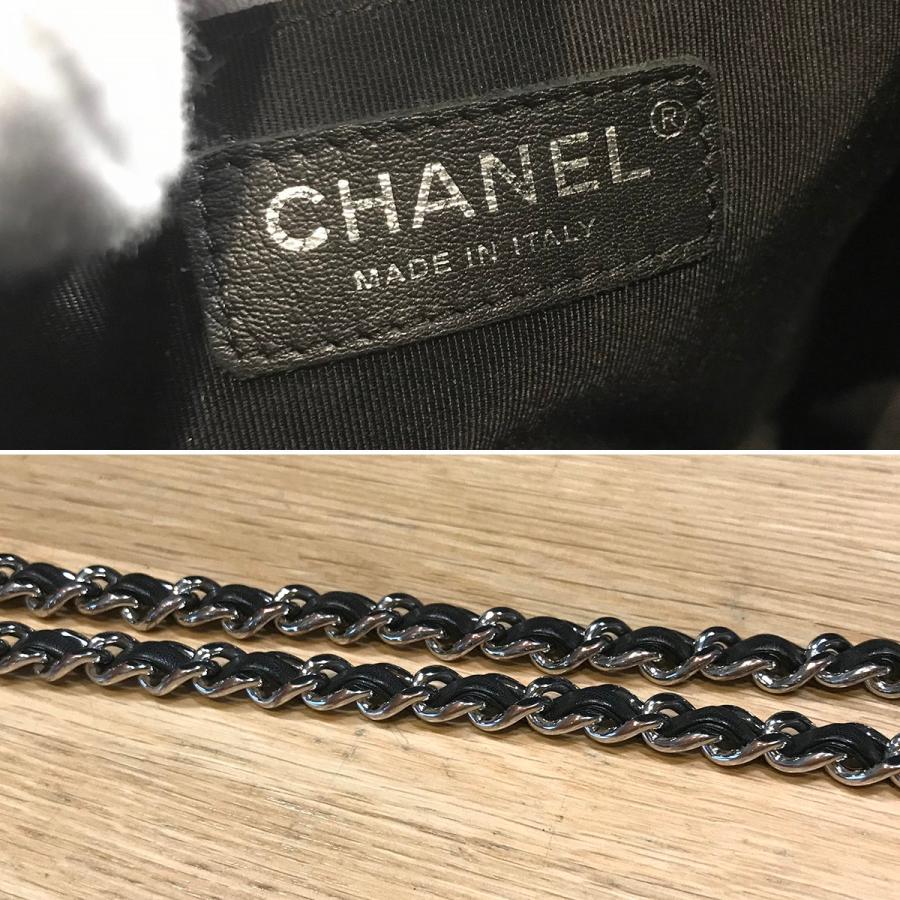 CHANEL 【超美品】シャネル シェブロン ドローストリング 巾着