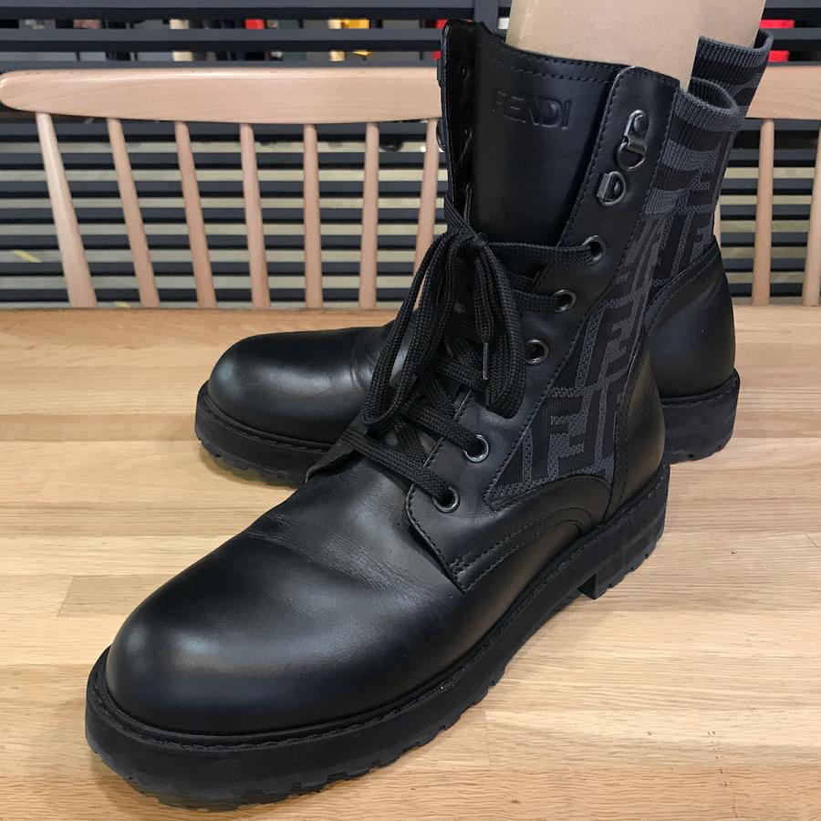 FENDI 【美品】フェンディ FF柄 フォース レースアップアンクル FENDI 【美品】フェンディ FF柄 フォース レースアップアンクル