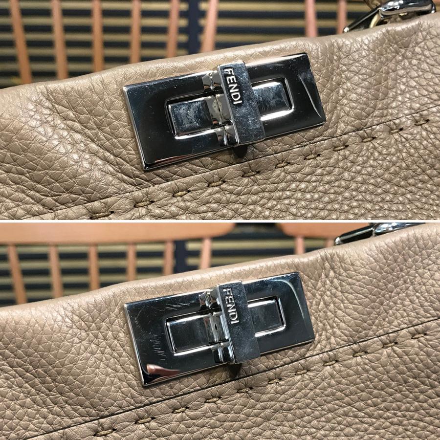 FENDI 【超美品】フェンディ ピーカブー レギュラー グレージュ FENDI 【超美品】フェンディ ピーカブー レギュラー グレージュ