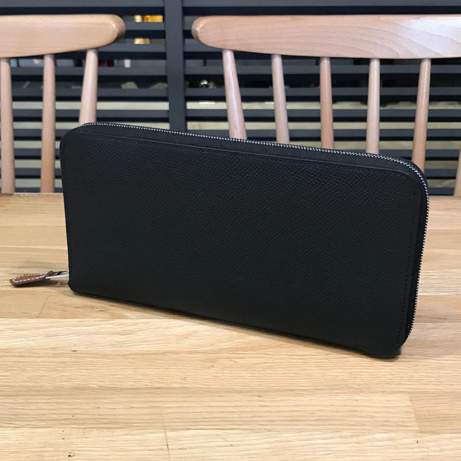 美品 HERMES エルメス アザップ ロング シルクイン ▢P刻印 ブラック HERMES エルメス 長財布 アザップ シルクイン ロング アンリベルテ