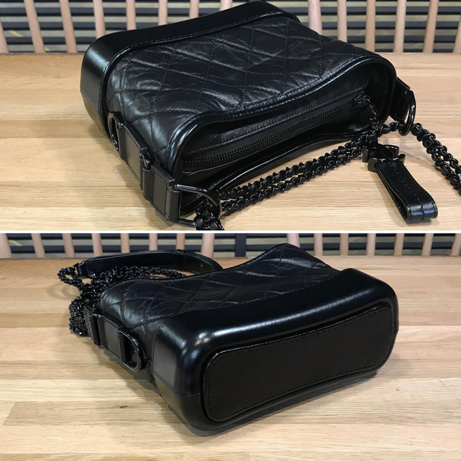 新品同様 シャネル カブリエル スモールホーボー チェーンショルダーバッグ 黒 ガブリエル ドゥ シャネル スモール ホーボー チェーンショルダー