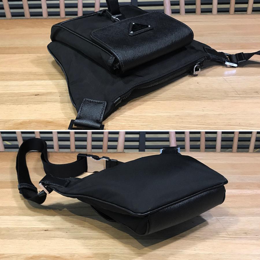 PRADA（プラダ） 【超美品】プラダ Re-Nylon サフィアーノレザー 斜め 