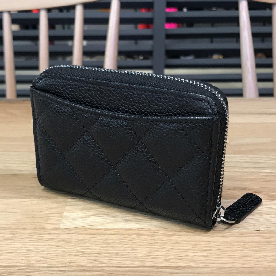 CHANEL 【新品同様】シャネル ジップコインパース キャビア