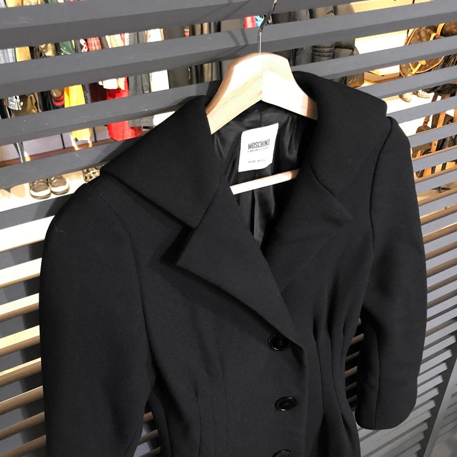 極希少 ◎ MOSCHINO モスキーノ チープ&シック ロングコート 花 装飾 極希少 ◎ MOSCHINO モスキーノ チープ&シック ロングコート 花 装飾