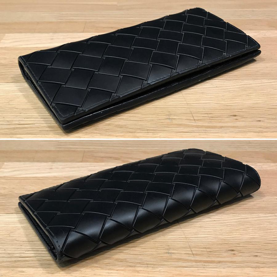 良品✨ボッテガヴェネタ 長財布 イントレチャート コンチネンタル 黒　二つ折り BOTTEGA VENETA（ボッテガ・ヴェネタ） 【良品】ボッテガヴェネタ