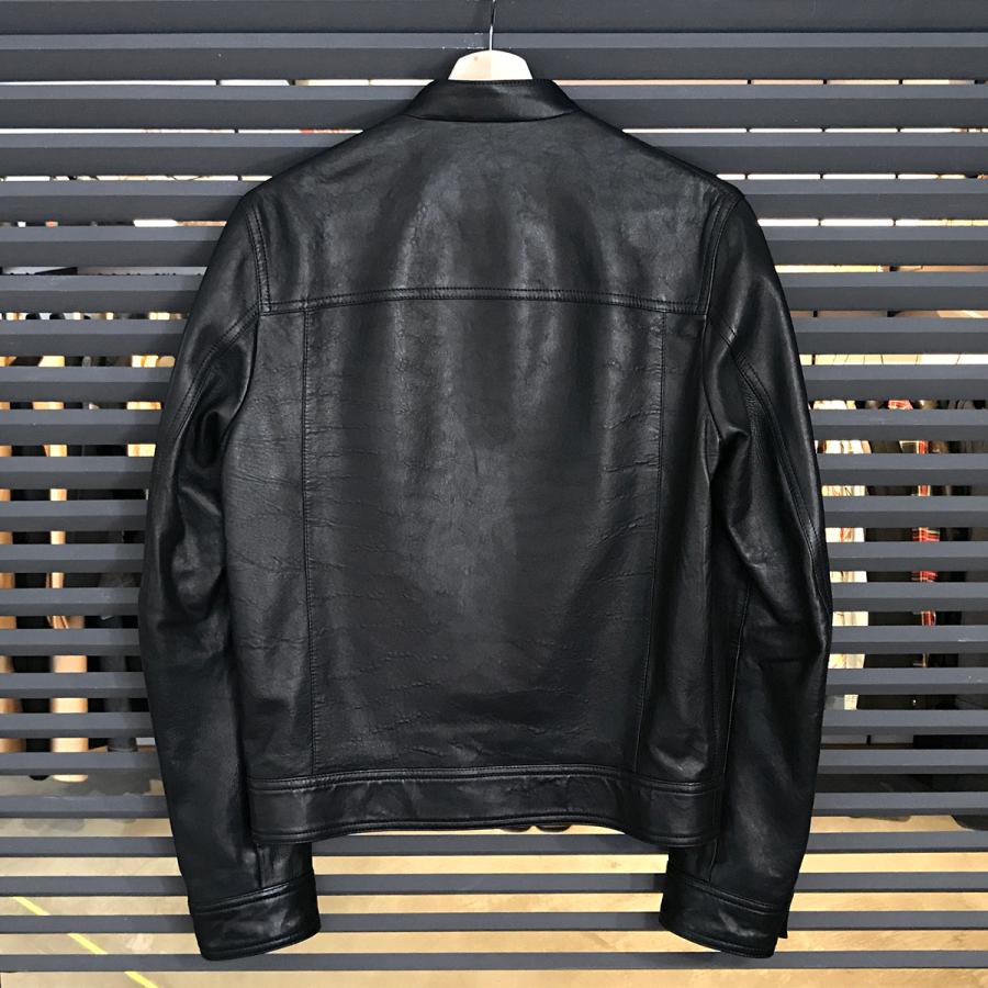 GUCCI ブラックレザー シングルライダースジャケット GUCCI 【超美品】グッチ シングル ライダースジャケット